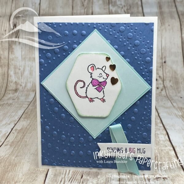 Inkyfingers Tutorial: Hugging Mousey Card