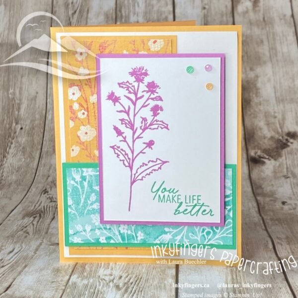 Inkyfingers Tutorial: Many Beautiful Layers Card