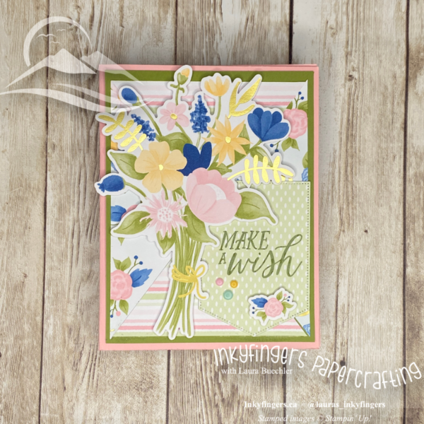 Inkyfingers Tutorial: WildFlower Birthday Card