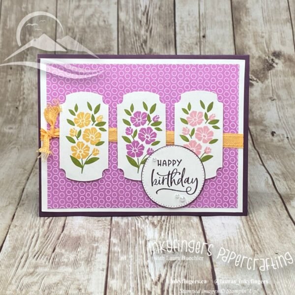Inkyfingers Tutorial: Labeled with Love Birthday Card