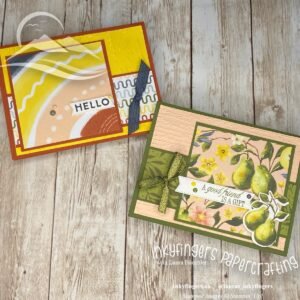 Inkyfingers Tutorial: Simple Card Layout with Painterly Pears